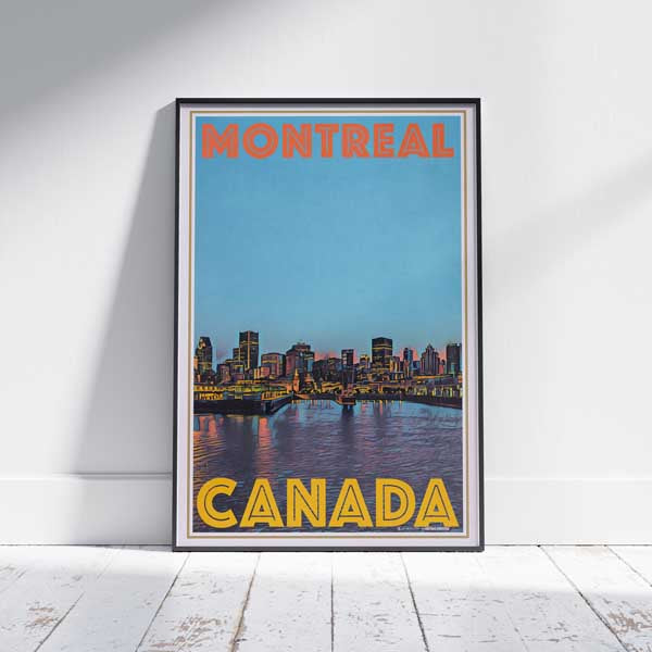 Montreal Poster Panorama, Canada Vintage Travel Poster by Alecse