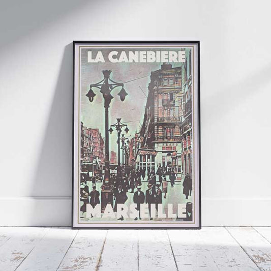 Marseille Poster Canebiere Diptych 2 | France Vintage Travel Poster by Alecse