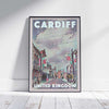 Cardiff Imprimer Pays de Galles | Affiche de voyage britannique de Cardiff