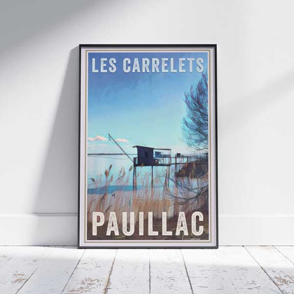 Affiche Pauillac Carrelet | France Affiche rétro de Pauillac Médoc par Alecse