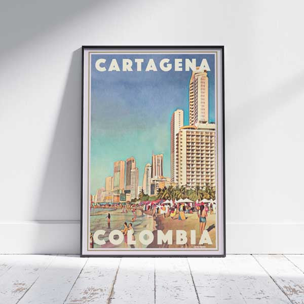 Affiche de Carthagène Plage | Affiche de voyage en Colombie de Carthagène par Alecse