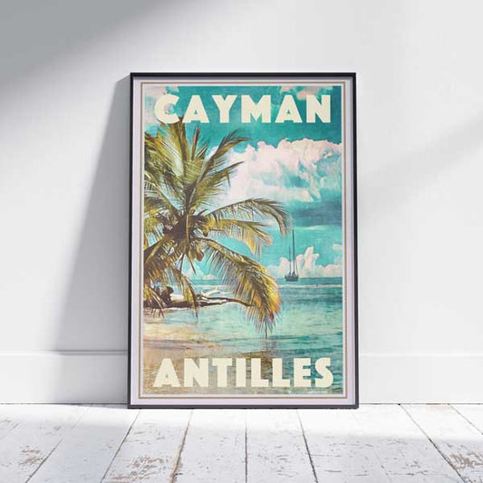 Affiche Caïman Antilles | Affiche de voyage des Caraïbes de Grand Cayman par Alecse