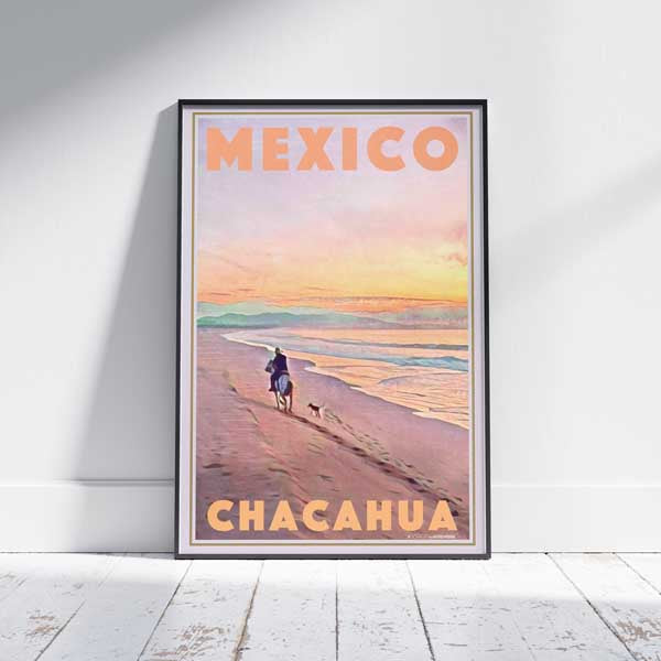 Mexico Poster Chacahua Sunset Oaxaca | Classic Mexico Print by Alecse