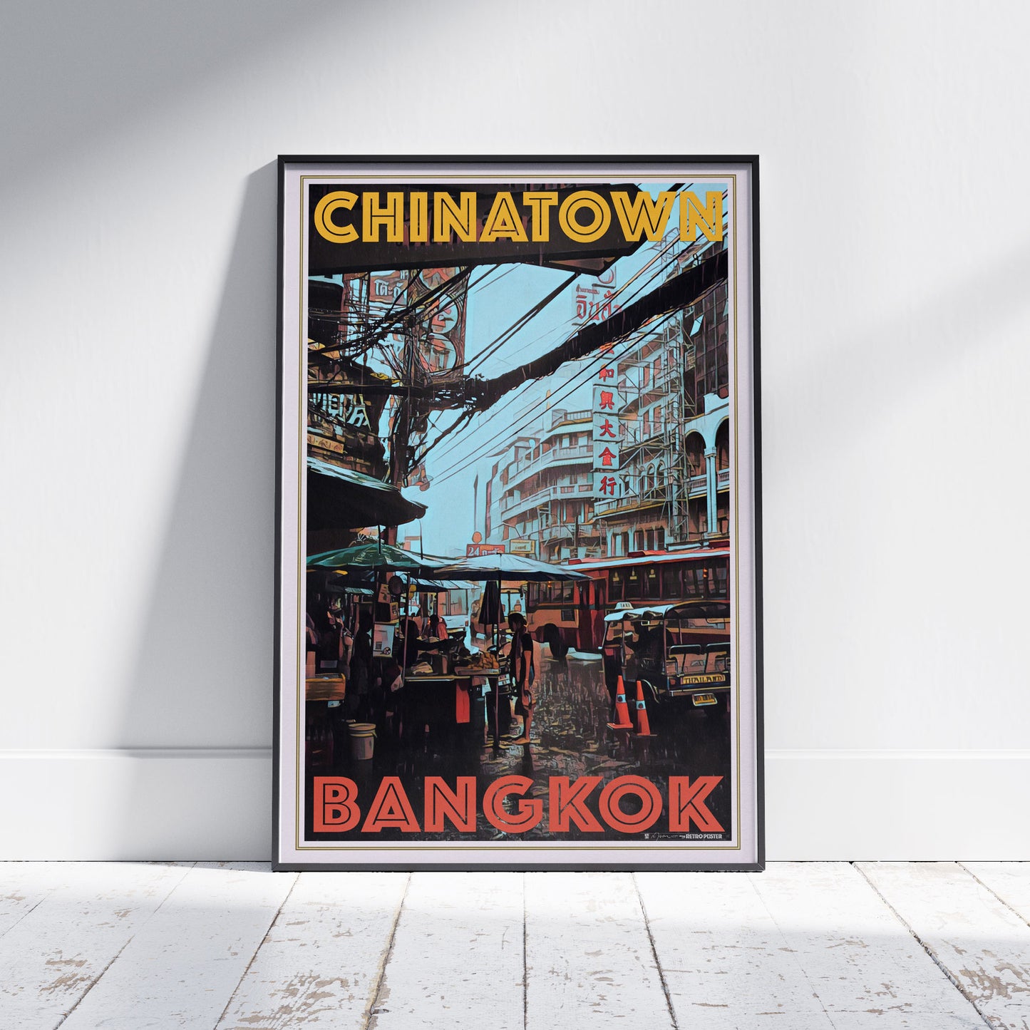 Bangkok Poster Chinatown | Thailand Gallery Wall Print of Bangkok by Alecse