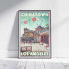 Los Angeles Poster Chinatown, California Gallery Wall Print by Alecse