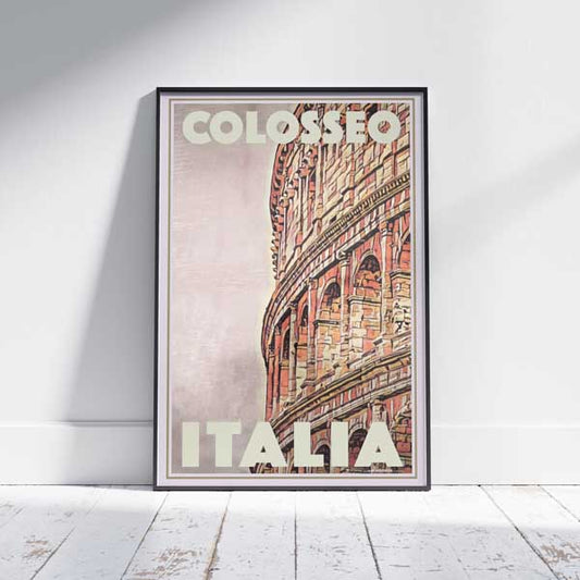 Affiche Roma Colosseo | « Affiche de voyage vintage Italie » par Alecse