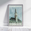 Hôtel Copenhague Imprimer | « Affiche de voyage au Danemark » par Alecse