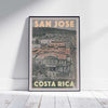 San Jose Poster Costa Rica | Classic San Jose Print of Costa Rica by Alecse