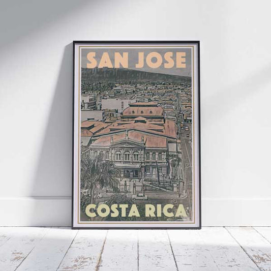 San Jose Poster Costa Rica | Classic San Jose Print of Costa Rica by Alecse