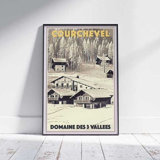 Affiche Courchevel Grand Nord | Affiche de voyage vintage des Alpes françaises