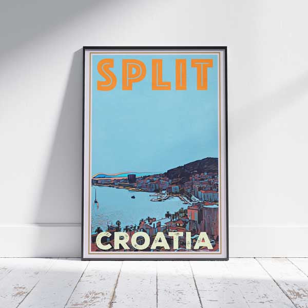 Split Poster Panorama | Croatia Gallery Wall Print of Split – My Retro ...