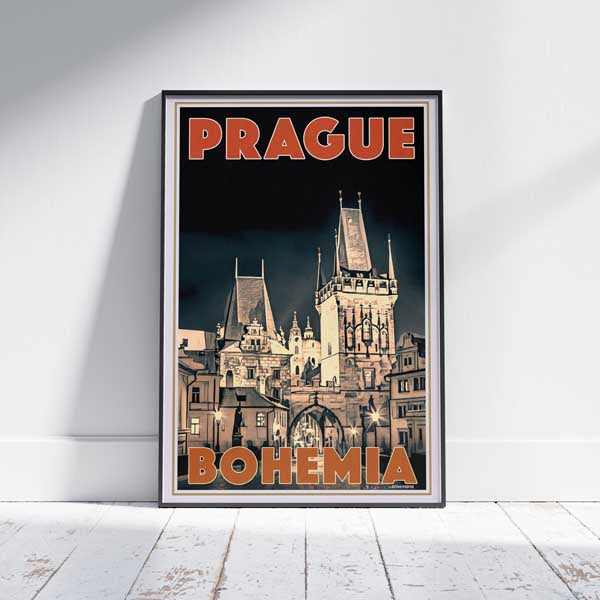 Prague Poster Bohemia | Retro Poster Czech Republic by Alecse