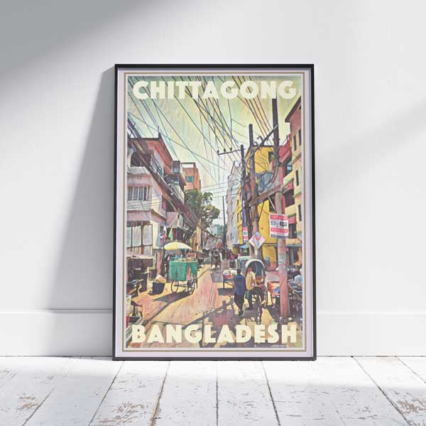 Chittagong Poster Street | Bangladesh Travel Poster of Chittagong by Alecse
