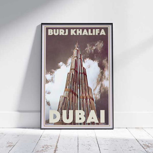 Dubai Poster Burj Khalifa 1 | UAE Gallery Wall Print of Dubai
