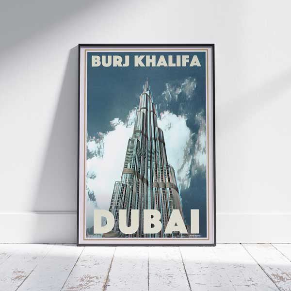 Dubai Poster Burj Khalifa 2 | Dubai Travel Poster by Alecse