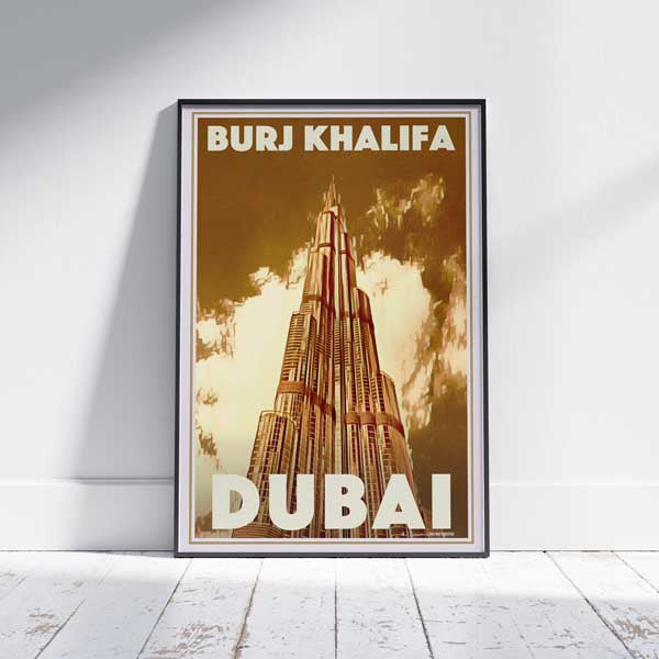 Affiche de Dubaï Burj Khalifa 3 | Affiche classique des Émirats Arabes Unis Dubaï