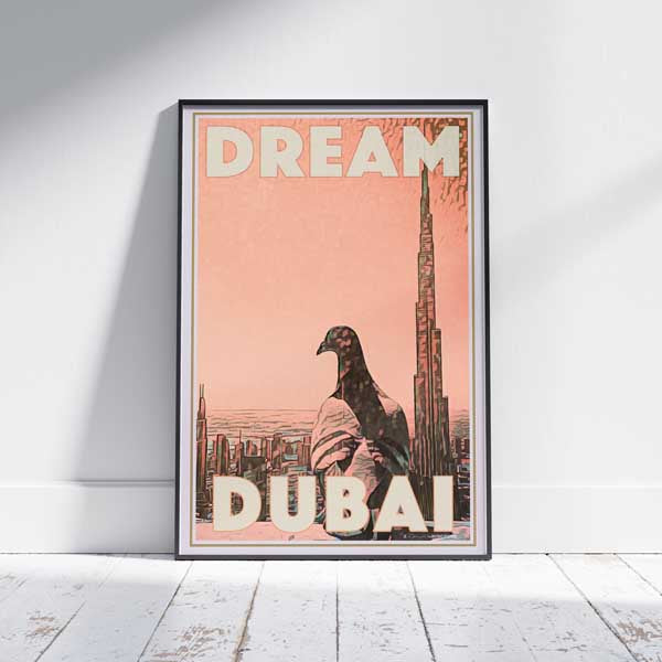 Dubai poster Dream | Vintage Travel Poster of Dubai by Alecse