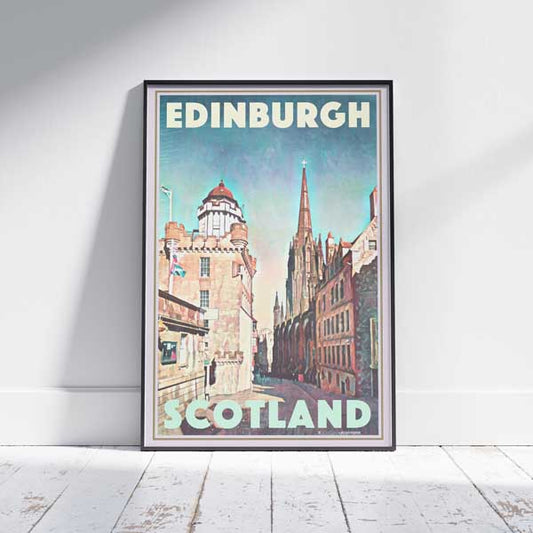 Edinburgh Poster Scotland | UK Travel Poster of Edinburgh by Alecse