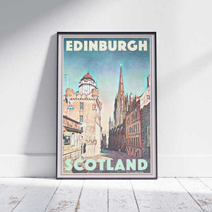 Edinburgh Poster Scotland | UK Travel Poster of Edinburgh by Alecse