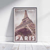 Paris Poster Champ de Mars | France Travel Poster of the Eiffel Tower by Alecse