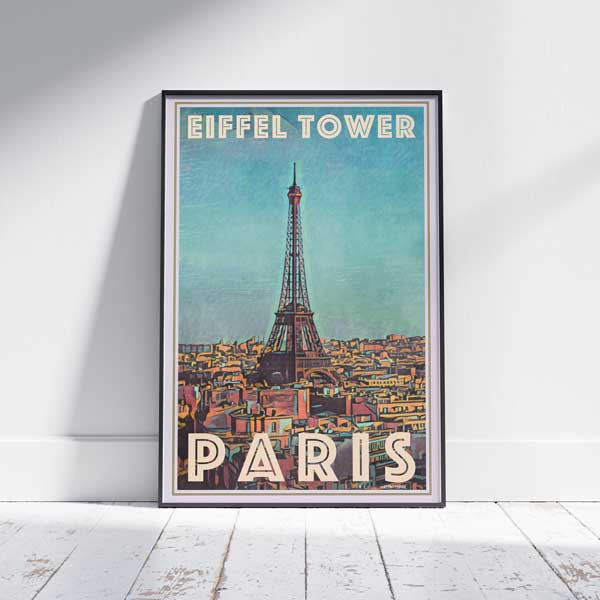 Paris Poster Panorama | France Gallery Wall Print of Eiffel Tower by Alecse