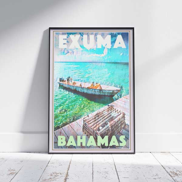 Exuma Poster Bahamas Print Exuma | Bahamas Travel Poster of Exuma – My Retro Poster