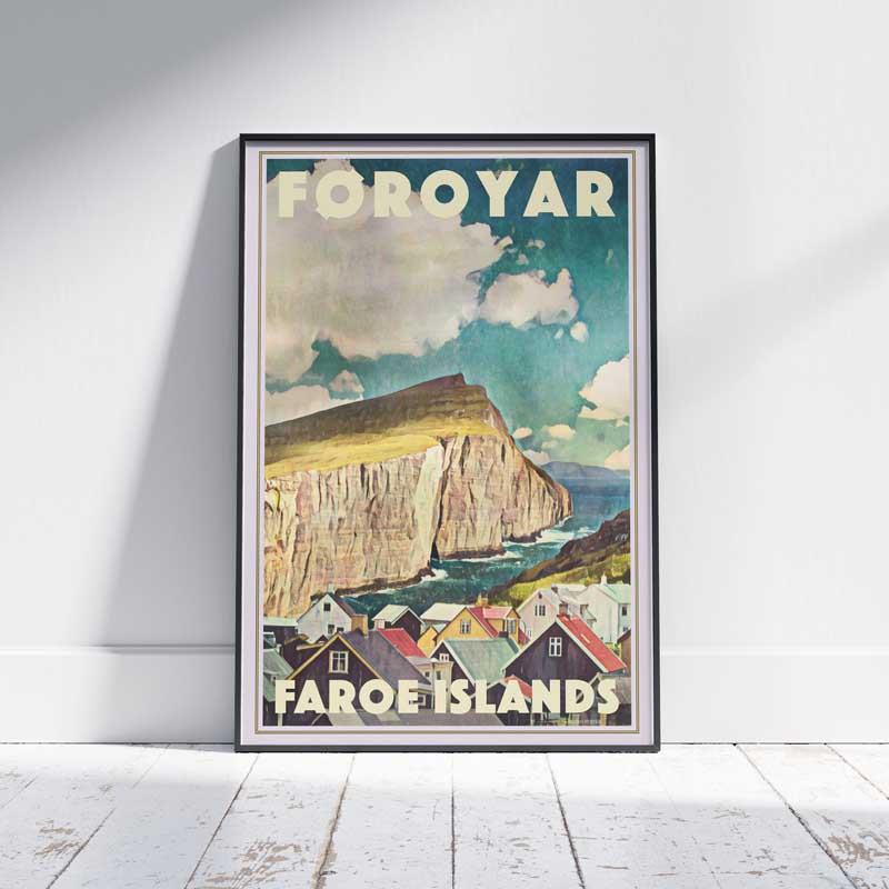 Foroyar Poster Faroe Islands | Denmark Vintage Travel Poster by Alecse