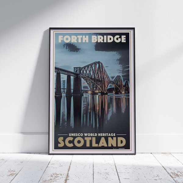 Scotland poster FORTH BRIDGE | United Kingdom Travel Poster by Alecse