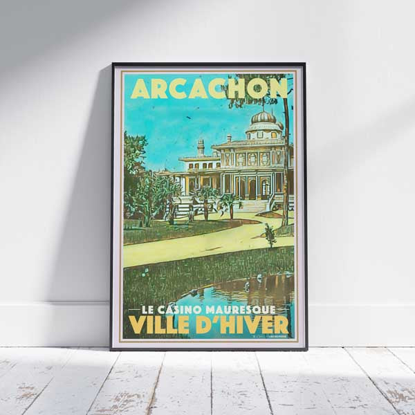 Arcachon Poster Winter Town | Casino Mauresque Classic Print by Alecse