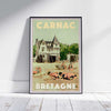 Carnac Poster Beach Life by Alecse | France Vintage Travel Poster