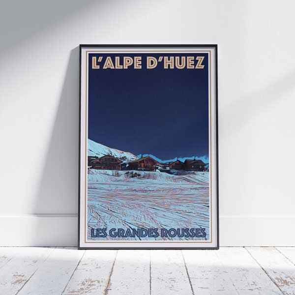 Affiche Alpe d'Huez Chalets | Impression de la Galerie des Alpes par Alecse
