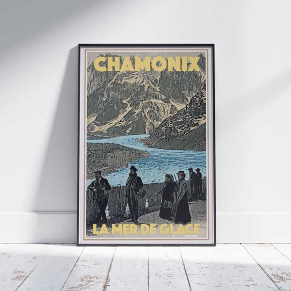 Chamonix poster Sea Ice 2 | France Vintage Travel Poster by Alecse