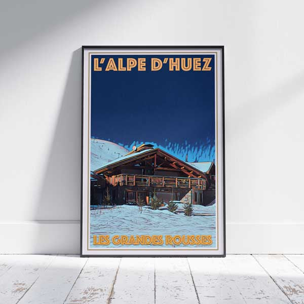 Affiche ancienne de l'Alpe d'Huez, Grandes Rousses | Édition limitée par Alecse
