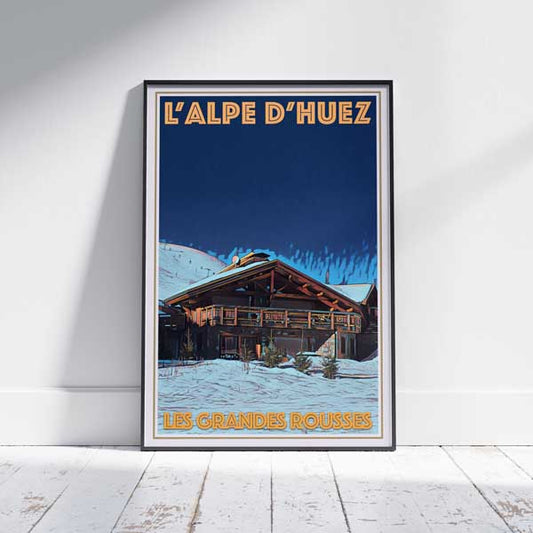 Vintage poster of Alpe d'Huez, Grandes Rousses | Limited Edition by Alecse