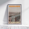 Cabourg Poster Beach Cabins | Normandy Gallery Wall Print by Alecse