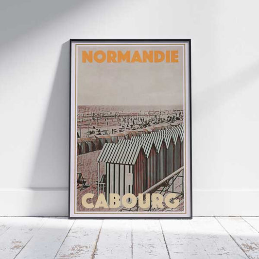 Cabourg Affiche Cabines de Plage | Impression murale de la galerie de Normandie par Alecse