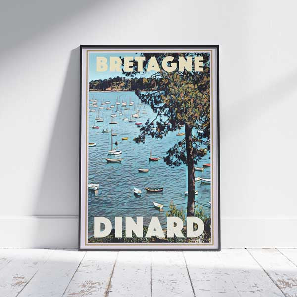 Dinard poster Boats | France travel poster of Bretagne