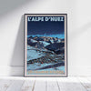 Affiche Alpe d`Huez Station de ski | Affiche France Alpes Ski par Alecse
