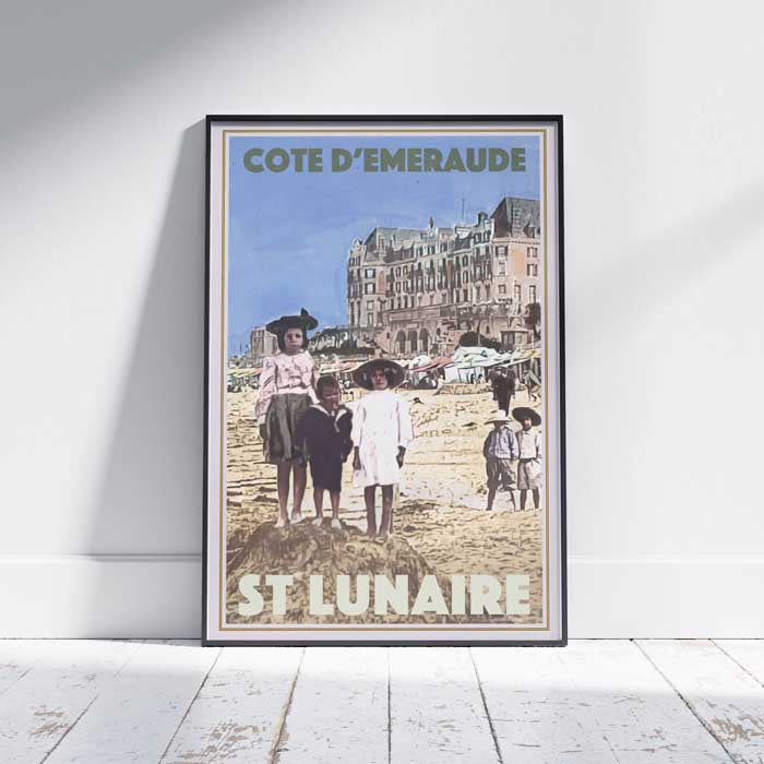 Affiche St Lunaire Enfants | Affiche de voyage vintage de France