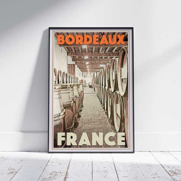 Bordeaux Poster Wine Barrels | Bordeaux Classic Print by Alecse