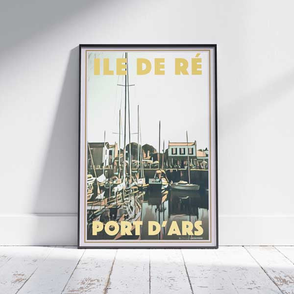 Affiche Ars en Ré Le Port 2 | Estampe classique de l'île de Ré par Alecse