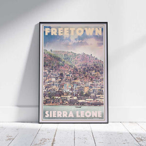 Freetown Poster Panorama | Sierra Leone Vintage Travel Poster by Alecse