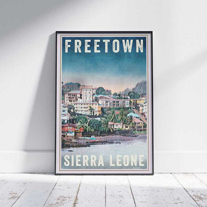 Freetown Poster Sunrise | Sierra Leone Vintage Travel Poster by Alecse