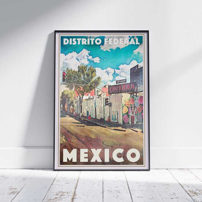 Mexico City Poster Frida, Mexico Gallery Wall Print by Alecse