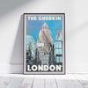 London Poster THE GHERKIN | London Gallery Wall Print England by Alecse