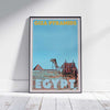 Nile Valley Poster Giza Pyramids | Egypt Travel Poster by Alecse