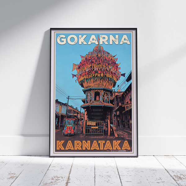 Gokarna Affiche Tuktuk | Impression murale de la galerie indienne du Karnataka