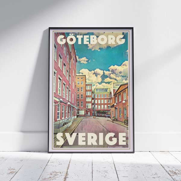 Gothenburg Poster Goteborg Sverige | Travel Poster of Sweden by Alecse