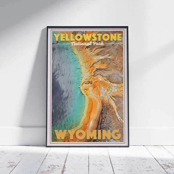 Parc national d'affiche de YellowStone | Impression classique du Wyoming de Yellowstone par Alecse