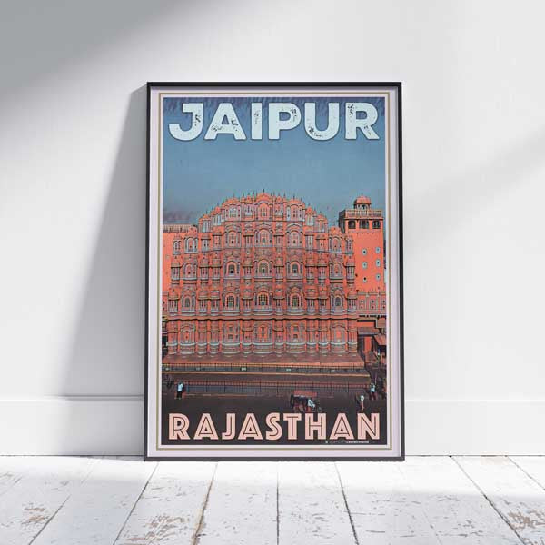 Hawa Mahal poster Jaipur | Rajasthan Travel Poster of India by Alecse